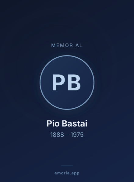 Memorial portrait of Pio Bastai