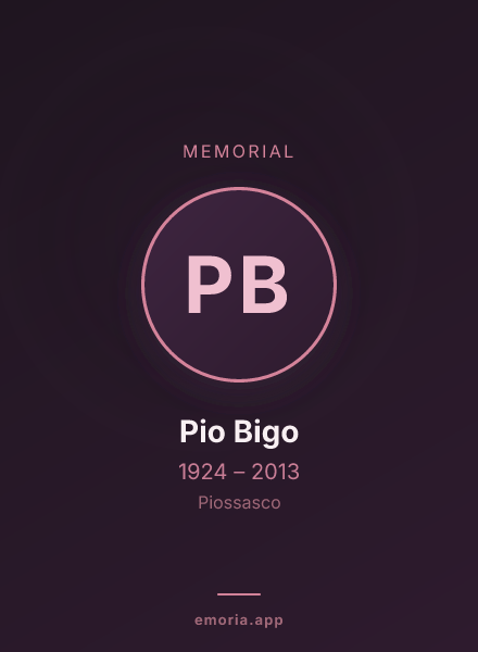 Memorial portrait of Pio Bigo