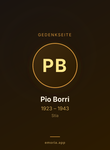 Gedenkportrait von Pio Borri