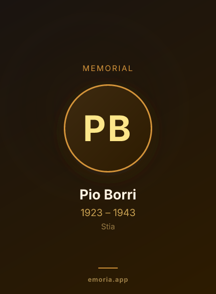 Memorial portrait of Pio Borri