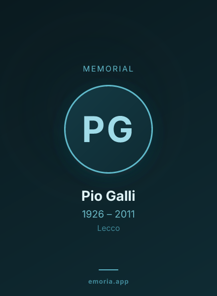 Memorial portrait of Pio Galli