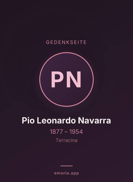 Gedenkportrait von Pio Leonardo Navarra