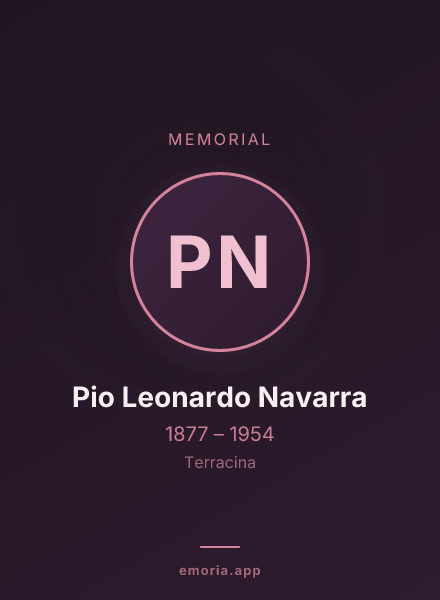 Memorial portrait of Pio Leonardo Navarra