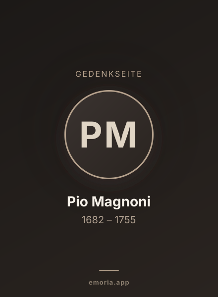 Gedenkportrait von Pio Magnoni