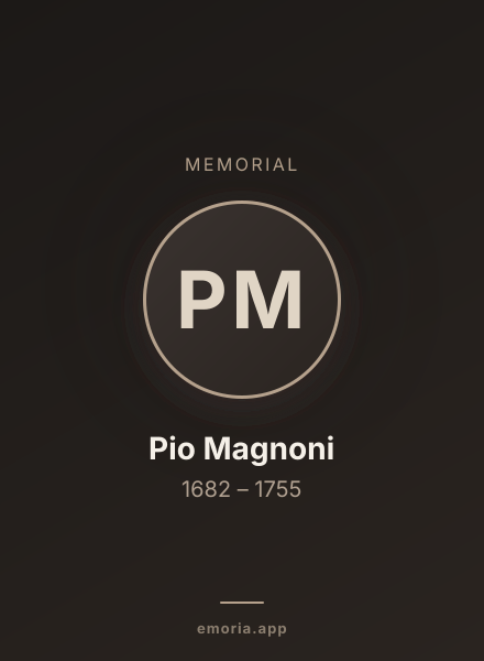 Memorial portrait of Pio Magnoni
