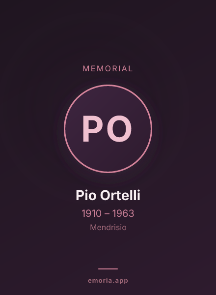 Memorial portrait of Pio Ortelli