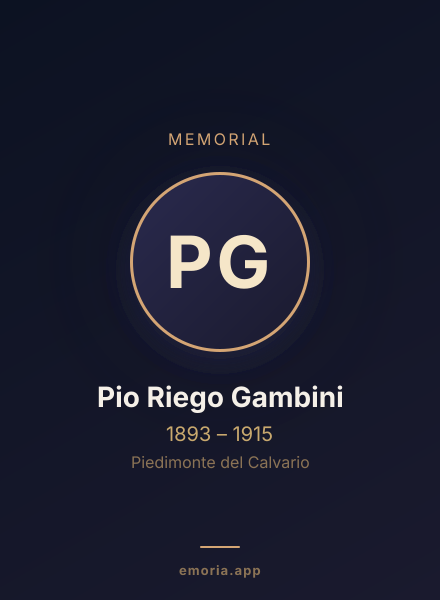 Memorial portrait of Pio Riego Gambini