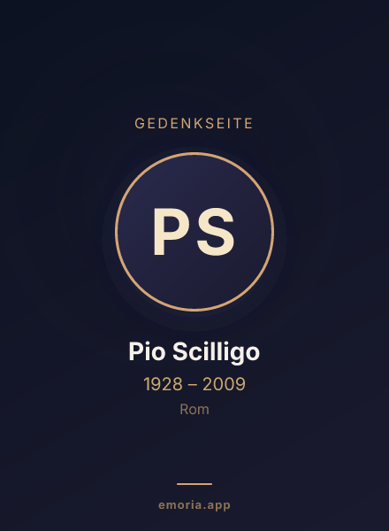 Gedenkportrait von Pio Scilligo
