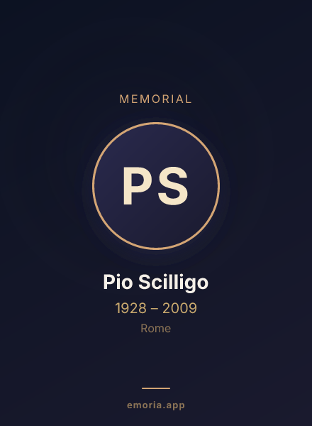 Memorial portrait of Pio Scilligo