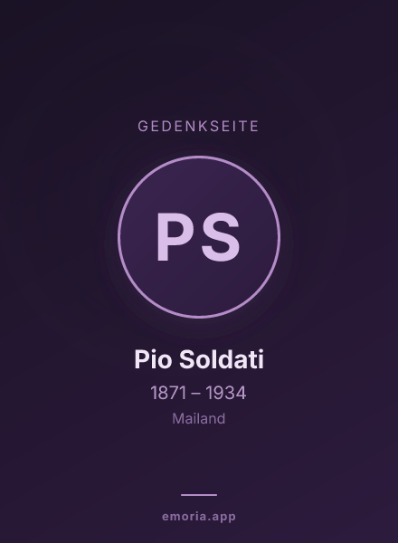 Gedenkportrait von Pio Soldati