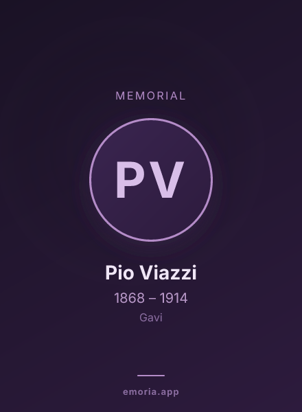 Memorial portrait of Pio Viazzi