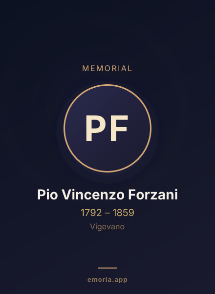 Memorial portrait of Pio Vincenzo Forzani