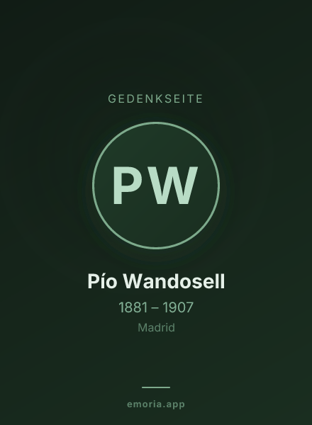 Gedenkportrait von Pío Wandosell