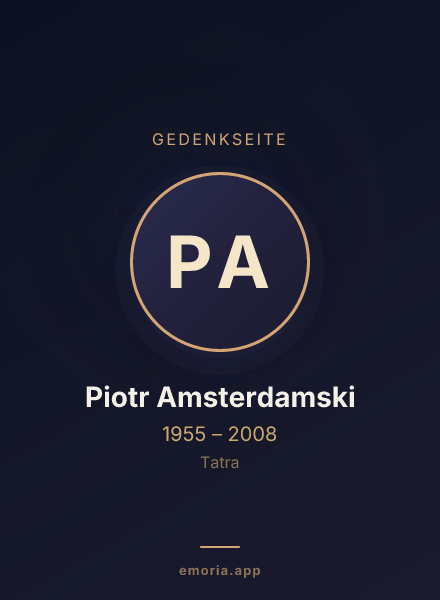 Gedenkportrait von Piotr Amsterdamski