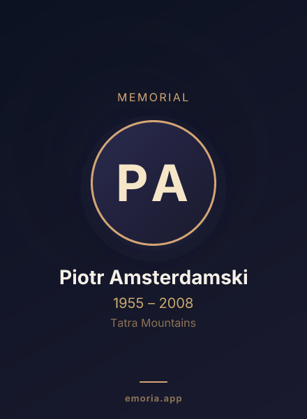 Memorial portrait of Piotr Amsterdamski