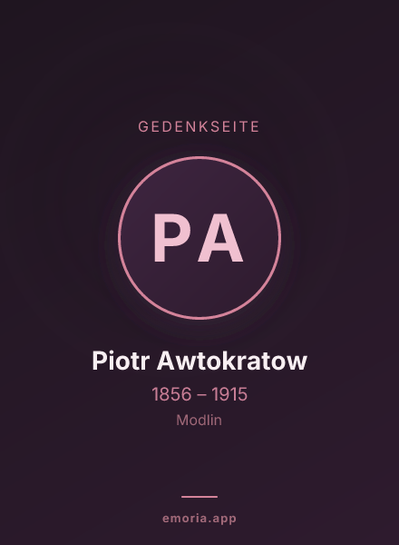 Gedenkportrait von Piotr Awtokratow