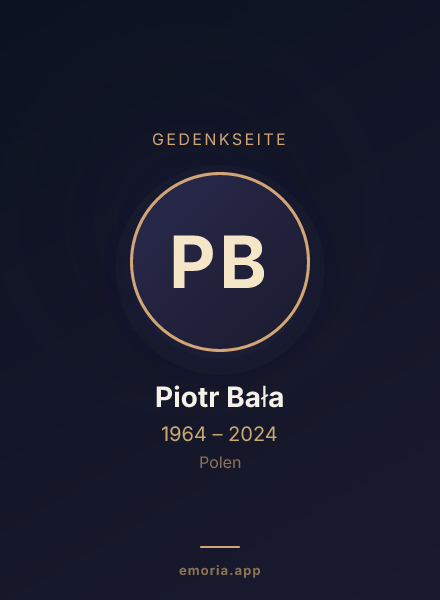 Gedenkportrait von Piotr Bała