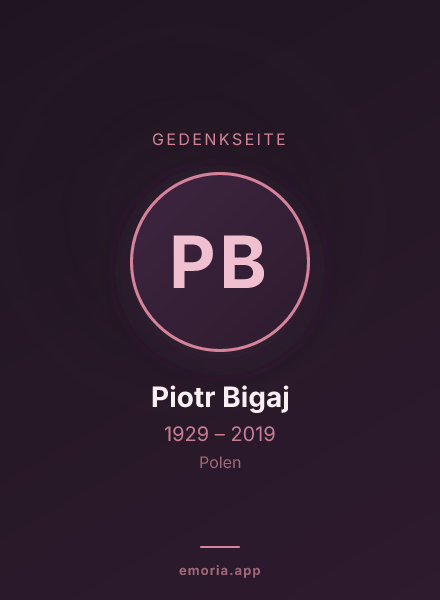 Gedenkportrait von Piotr Bigaj