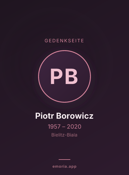 Gedenkportrait von Piotr Borowicz