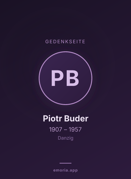 Gedenkportrait von Piotr Buder