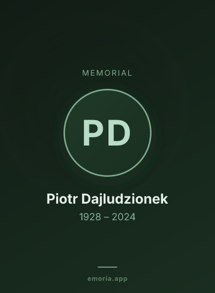 Memorial portrait of Piotr Dajludzionek