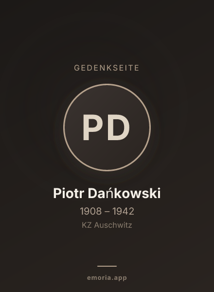 Gedenkportrait von Piotr Dańkowski