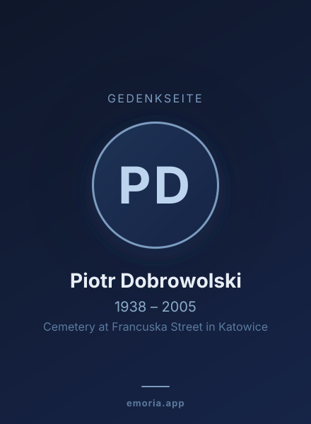 Gedenkportrait von Piotr Dobrowolski