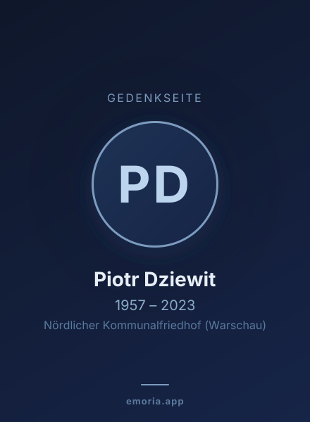 Gedenkportrait von Piotr Dziewit