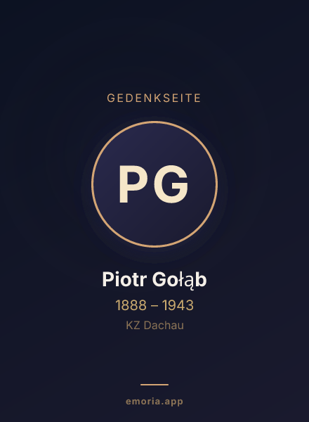 Gedenkportrait von Piotr Gołąb