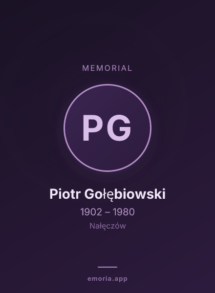 Memorial portrait of Piotr Gołębiowski