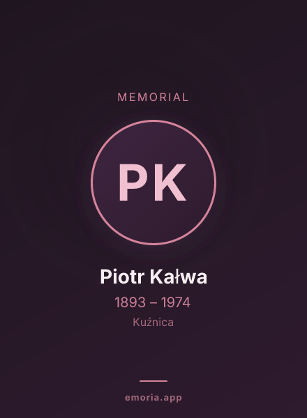 Memorial portrait of Piotr Kałwa