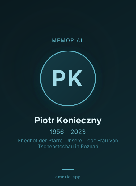 Memorial portrait of Piotr Konieczny