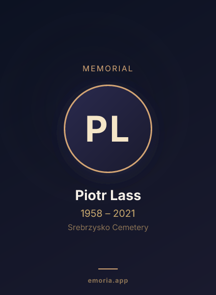 Memorial portrait of Piotr Lass