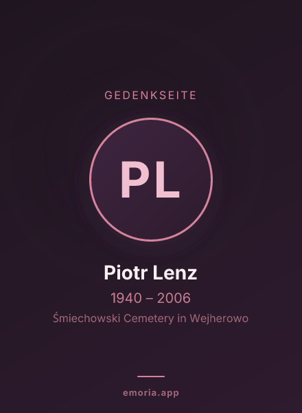 Gedenkportrait von Piotr Lenz