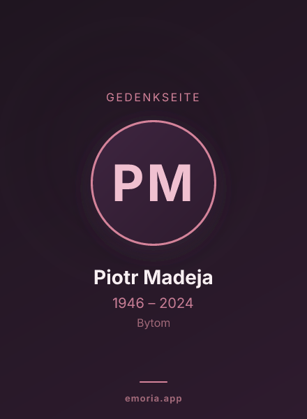 Gedenkportrait von Piotr Madeja
