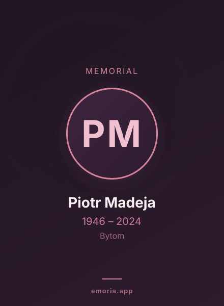 Memorial portrait of Piotr Madeja