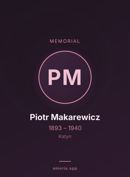 Memorial portrait of Piotr Makarewicz