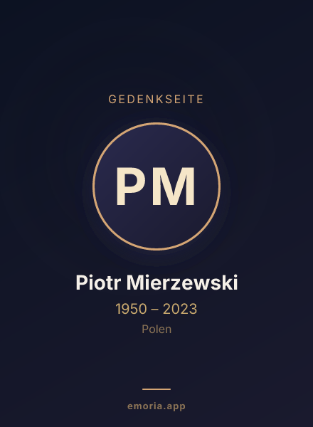 Gedenkportrait von Piotr Mierzewski