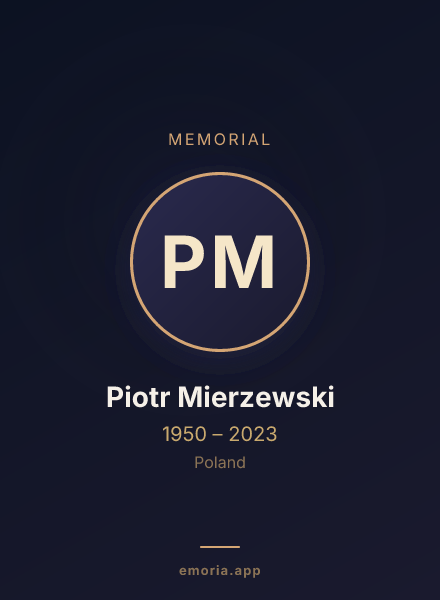 Memorial portrait of Piotr Mierzewski