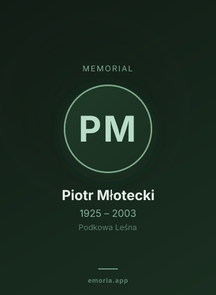 Memorial portrait of Piotr Młotecki