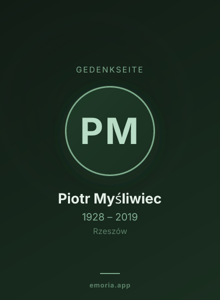 Gedenkportrait von Piotr Myśliwiec