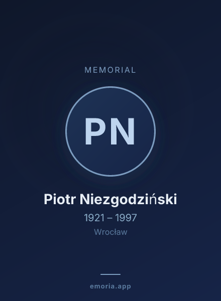 Memorial portrait of Piotr Niezgodziński