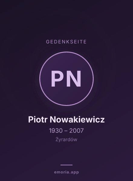 Gedenkportrait von Piotr Nowakiewicz
