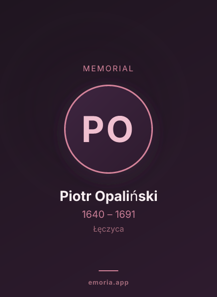 Memorial portrait of Piotr Opaliński