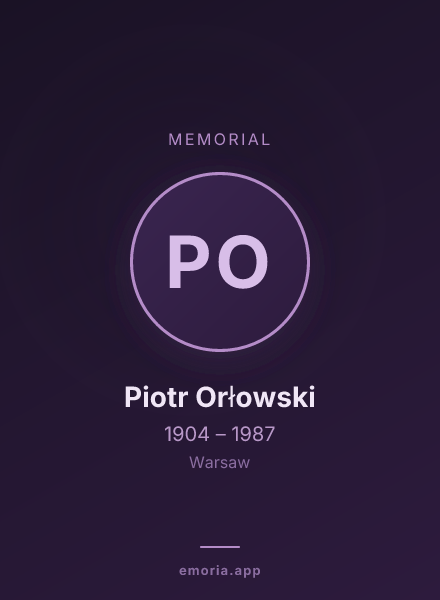 Memorial portrait of Piotr Orłowski