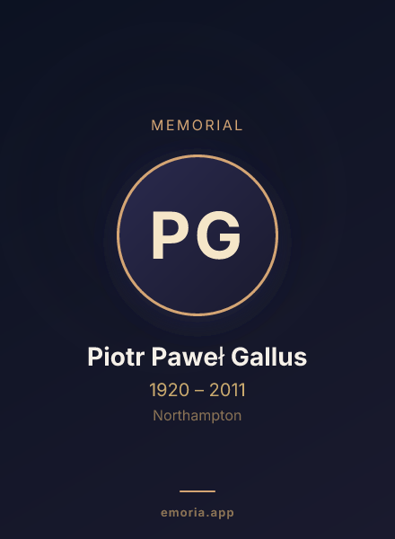 Memorial portrait of Piotr Paweł Gallus