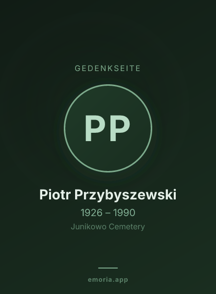 Gedenkportrait von Piotr Przybyszewski