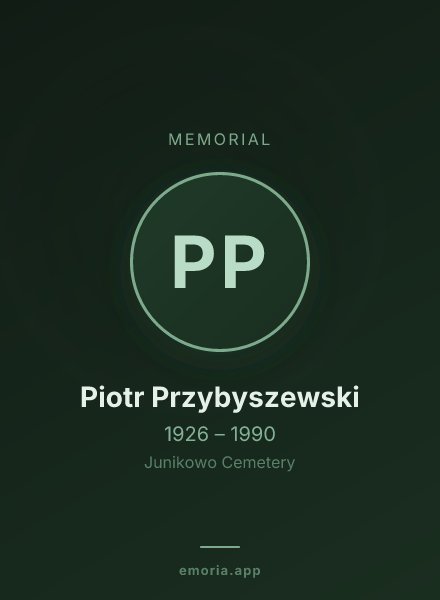 Memorial portrait of Piotr Przybyszewski