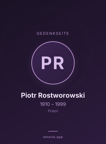 Gedenkportrait von Piotr Rostworowski
