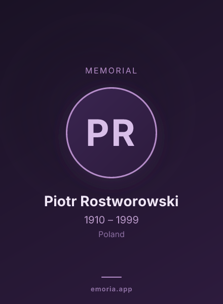 Memorial portrait of Piotr Rostworowski